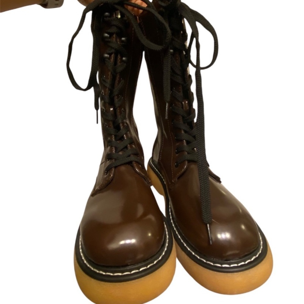 Dream Pairs Womens Lace Up Brown Boots Size 7.5 New Without Tags